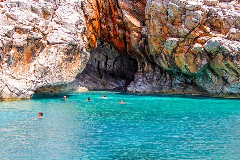 marmara caves swimming