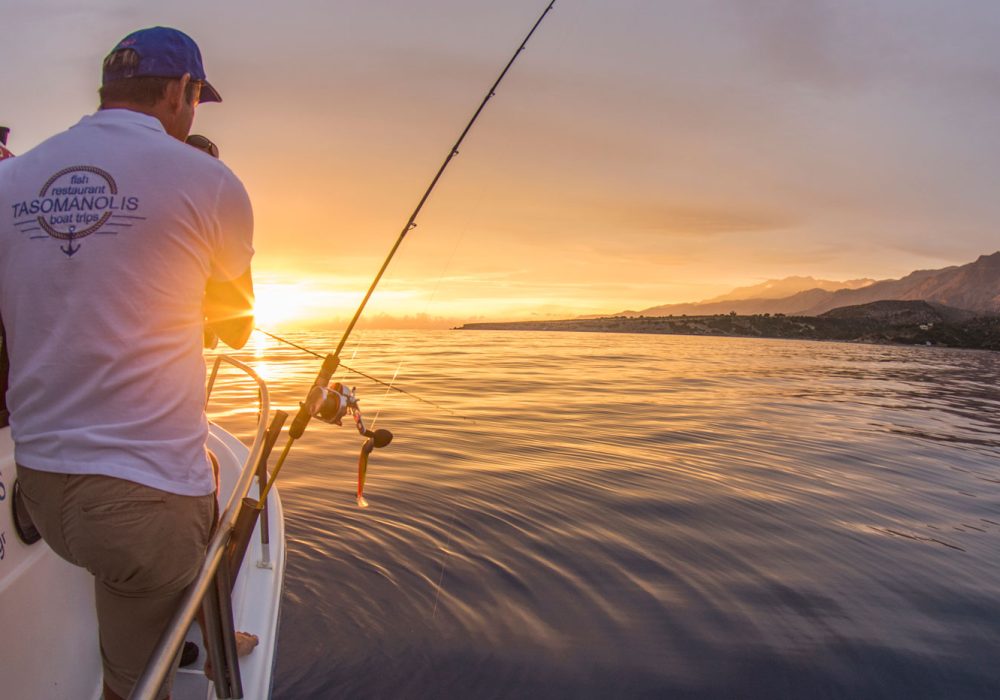 sunset plakias fishing